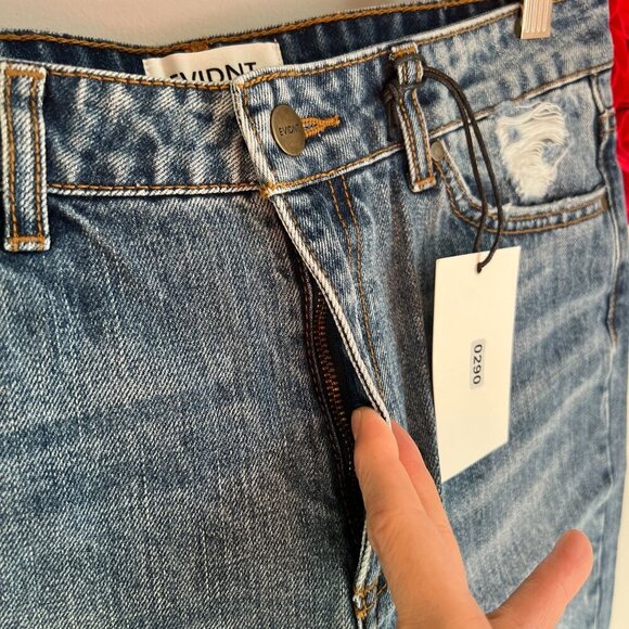 EVIDNT Malibu Medium Wash Distressed Girlfriend Relaxed Jeans Sz 27 Blue - Picture 3 of 11